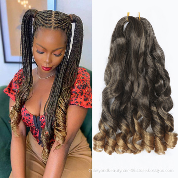 Spiral Curls Synthetic Silky Hair Bundles Loose Wave Braiding Hair Crochet Braids Blonde Freetress Wavy Braiding Hair